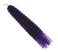 22 Strands Synthetic Hair Extensions 18 Inch Boho Dirty Braid wig for Women Men(6 pcs) Wear and Go(1BTPURP#)