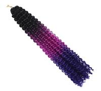 22 Strands Synthetic Hair Extensions 18 Inch Boho Dirty Braid wig for Women Men(6 pcs) Wear and Go(1BTPINKTPURP#)