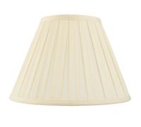 Large 22” (inch) Tapered Drum Lamp Shade - Cream Box Pleated Fabric Cover - Traditional Classic Clean Boutique Design - Table/Floor Lamp Lights Bases Bulb Cover - Shade Reducer Supplied