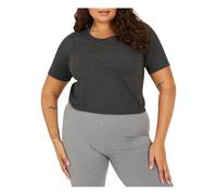 (22 UK, Charcoal) Brave Soul Womens/Ladies Plain Plus Crop T-Shirt