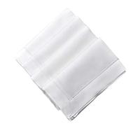 22" X 22" White Linen Hemstitched Dinner Napkins Set of 4 Large Linen Hem Stitch Luxury Cloth Napkin