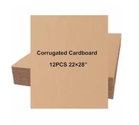 22 x 28" Corrugated Cardboard Sheets,12Pack Flat Card Boards for Packaging,Shipping,Mailing, Crafts,Poster Board,Sign,Painting