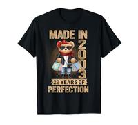 22 Year Old Made in 2003 Teddy Bear 22nd Birthday Women T-Shirt