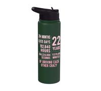 22 Years Married Funny 22nd Wedding Anniversary Stainless Steel Insulated Water Bottle
