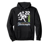 22 Years Silvercouple 22nd Wedding Anniversary Marry Couples Pullover Hoodie