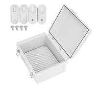 220 * 170 * 110mm Junction Box, IP67 Waterproof Dustproof Heat Resistant ABS Electrical Junction Case Lockable Enclosure Cable Connector Unit, For Outdoor Instruments Wiring Protection