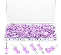 220 Count Purple Push Pins Standard Plastic Head Steel Point Gold Thumb Tacks Decorative Push Pins for Cork Board Wall Hanging Bulletin Board