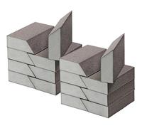 220 Grit Angled Sanding Blocks, Jamiikury Sponge Sand Block Washable and Reusable, Wet & Dry Sandpaper Block for Wood Metal Drywall and Furniture Paint - Pack of 16