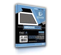 220 Grit Sandpaper Sheets 25 Pack 9x11 in Coarse Silicon Carbide Sandpaper Surface Preparation Wood Metal Paint Stripping Drywall Sanding Lija para Acero Inoxidable Woodworking Rust Removal