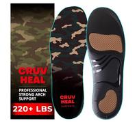 220+ lbs Plantar Fasciitis High Arch Support Insoles Men Women - Orthotic Shoe Inserts - Boot Work Shoe Insole (S, Dark Military)