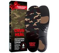 220+ lbs Plantar Fasciitis High Arch Support Insoles Men Women - Orthotic Shoe Inserts - Boot Work Shoe Insole (S, Dark Military)