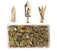 220 Pcs Self Drilling Drywall Anchors With Screws,110 Sets Plasterboard Fixings Heavy Duty,Hollow Expansion Wall Plugs Kit For Gypsum Board (M4x30mm)