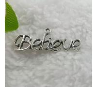 220 pcs tibet silver Believe pendant 33x13mm B093