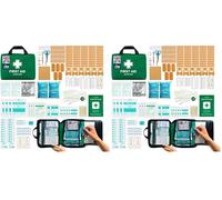 220 Piece Premium First Aid Kit Bag - Includes Eyewash, 2 x Cold (Ice) Packs and Emergency Blanket for Home, Office, Car, Caravan, Workplace, Travel and Sports (Pack of 2)