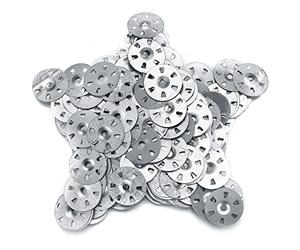 220 Pieces Easy Fix Washers, 35mm Diameter Galvanised Steel Fixing Washers for Insulation Thermoboard Backer Boards (220)