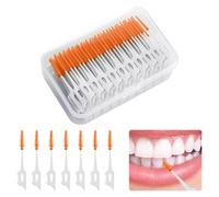 220 Pieces for Tepe Interdental Brushes Orange,for Tepe Easypick Orange,for Teepees Dental Brushes,Silicone Dental Brushes 2-in-1 Floss Toothpicks Cleaning Tool for Braces Oral Cleaning