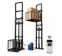 2200-lb Electric Hydraulic Platform Lift, 29ft Wall-Mounted Freight Elevator, Home & Warehouse Use, Anti-Crush Safety, Heavy-Duty Lift Table for Easy Access