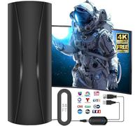 2200+ Miles Range TV Antenna, Digital Antenna for Smart TV Indoor Outdoor with Amplifier Booster, 360° Reception Long Range Local Channels Supports 8K, 4K, 1080P for All TVs - 38FT Cable