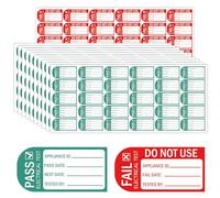 2200 Pcs PAT Testing Stickers 1x1.6 Inch Green and Red Pass Fail Labels Portable Appliance Testing Labels Electrical Safety Test Compliance Stickers for Appliances Back to Work (2000 Pass + 200 Fail)