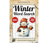 2200+ Words, Winter Word Search Puzzles For Adults: Large Print, Cozy Christmas Holiday Themed Word Find Puzzle Book For Seniors, Funny Stocking Stuffers Gifts For Women & Men