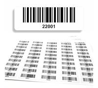 22001-23000 Barcode Labels 22001-23000 DGUV Testing Barcode Labels Continuous 5 Digits 1,000 Pieces Bar Code Electrical Engineering Code128 Self-Adhesive 50 x 17 mm (22001-23000)