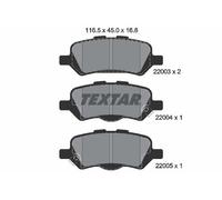 REAR BRAKE PADS SET 2200301 TEXTAR I