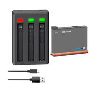 2200mAh Battery，Compatible For Insta360，For ONE X3 Rechargeable Battery + LED Charger Action Camera Battery(1BatteryWithCharger)