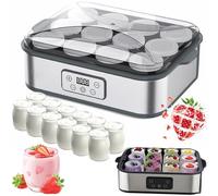 2200ml Ultimate Automatic Yoghurt Maker, Yogurt Maker With 12pcs Glass Jars, Timer & Temperature Adjustable, Yoghurt Makers For Fresh Homemade Yogurt