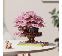 2200Pcs Architecture Mini Building Blocks Set for Adults - Micro Toy Building Bricks Model Kit - Educational Architecture Model Gift for Teens and Adults Age 14+ (Pink)