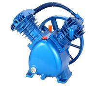 2200W Air Compressor Pump Head, V-0.25/12.5-Twin Cylinder Piston Style Splash Lubrication Pump with Nozzle, Double Stage Universal Low Energy, for Auto Repair, Carpentry Construction, Manufacturing