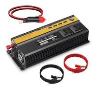 2200W Power Inverter DC 12V to AC 240V,Aluminum Car Inverter with 4 USB,2 UK Socket & 2 Cigarette Interface,Car Adapter with LED Display,Smart Cooling Fan & 8-tier Safety Protection for Travel