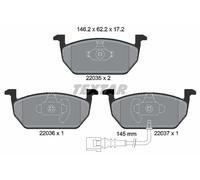 2203501 BRAKE PAD SET, DISC BRAKE TEXTAR