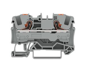 2206-1201 | WAGO 2-CONDUCTOR THROUGH TERMINAL BLOCK WITH PUSH-BUTTON 6 MM², GREY