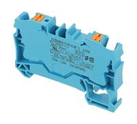 2206-1204 | WAGO 2-CONDUCTOR THROUGH TERMINAL BLOCK WITH PUSH-BUTTON 6 MM², BLUE