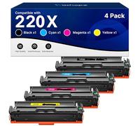 220A 220X Toner Compatible for HP 220A Toner Color Laserjet Pro MFP 4302dw 4302fdw 4202dw 4202dn 4302fdn Black Cyan Yellow Magenta,W2200A W2201A W2202A W2203A With Chip All in One Printer