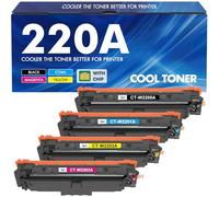 220A 220X Toner Compatible for HP 220A Toner Color Laserjet Pro MFP 4302dw 4302fdw 4202dw 4202dn 4302fdn Black Cyan Yellow Magenta, W2200A W2201A W2202A W2203A With Chip 4PK