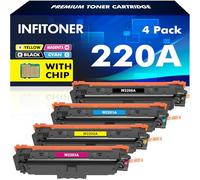 220A 220X Toner With Chip for HP 220A Toner Set MFP 4302dw 4302fdw 4 Pack