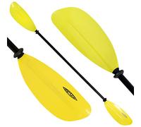 220cm Asymmetrical Lightweight Aluminium Floating Two Piece Red Kayak Canoe Boat Raft Paddle for Lake River Sea Watersport … (Yellow)