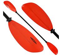 220cm Asymmetrical Lightweight Aluminium Floating Two Piece Red Kayak Canoe Boat Raft Paddle for Lake River Sea Watersport … (Red)