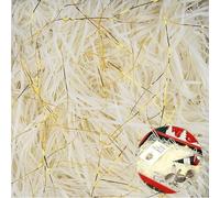 220g Gold and White Shredded Tissue Paper, Shredded Tissue Paper for Gift Boxes, Hamper Stuffing for Hamper Filling Gift Bags Packaging Decoration Basket Stuffing