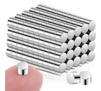 220Pcs Fridge Magnets, Small Neodymium Magnets for Refrigerator, Mini Fridge Magnets Rare Earth Magnets for Muti-Use, Round Craft Magnet s Cylinder for Notice Board, DIY, Office