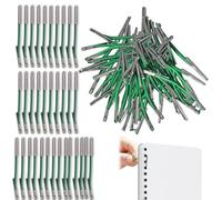 220pcs Metal Treasury Tags 40mm,Elasticity Metal Treasury Tags Set,Double Ended Cord Paper Fasteners Office Fasteners for Securing Loose Punched Paper and Documents