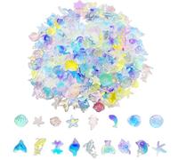 220PCS Mini Ocean Animals Resin Micro Ocean Animals Handicraft Micro Suitable for DIY handicrafts, Fairy Garden Dollhouse Micro Garden Greening Fish Tank