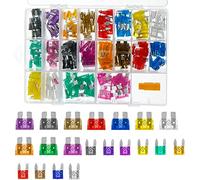 220Pcs Mini Standard Auto Blade Fuses Car Truck electronic starter Van Fuse Set 2/3/5//7.5/10/15/20/25/30/35AMP with Box Clip Assortment Protected circuits