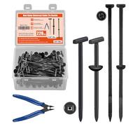 220pcs New Upgrade Nylon Universal Cable Tie Buckle,110pcs 5.91IN Extended length&110pcs 3.54IN Double-sided style, Push Pin Auto Body Parts Trim, Bumper Retainer Fender Liner Door Panel Fastener
