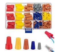 220Pcs Screw Terminals Wire Caps, Electrical Wire Connectors, Twist Nuts Caps, Spring Insert Wire Nuts Connectors, for Cable Connectors, Electrical Cap Cable Quick Connection Terminals