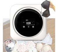 220V/110V Portable Mini Washing 170W Compact Laundry Dryers 3.5 L Front Load Stainless Steel Electric Dryers Machine with LCD Control Panel for Apartment, RVs, Dorms, Easy Control,Wall Mount