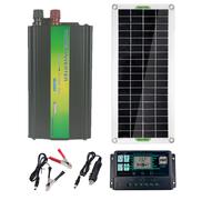220V 1500W Peak Solar Power System Battery Charger Inverter+50W Solar Panel +60A Controller