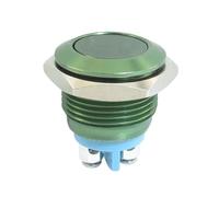 220V 16mm short type metal button switch green cover momentary function flat head push button switch IDGTTLDF
