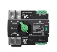 220V 230V Din Rail ATS Dual Power Automatic Transfer Electrical Selector Switch Uninterrupted 2P 63A 100A 125A TOQ7